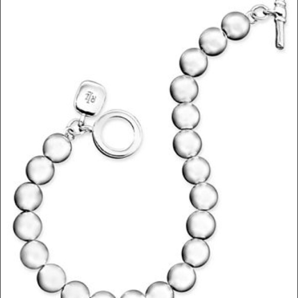 RL SILVER BEAD BRACELET—NEVER WORN
